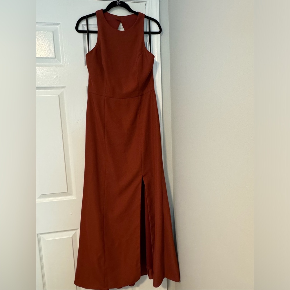 Burnt Orange Bridemaids Dress, Size 8